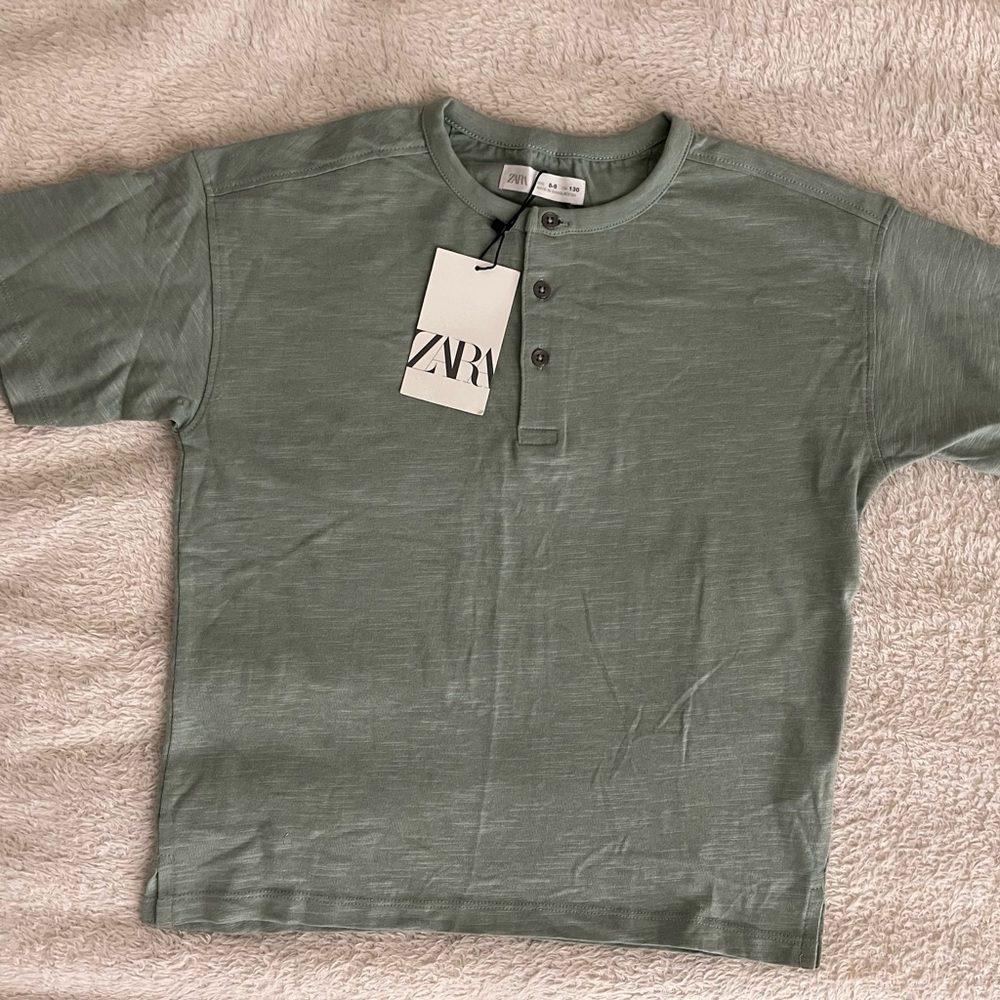 New with Tag ZARA Green Button Down Shirt